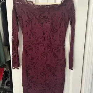 chinese dress ladies H&amp;M. Burgundy lace dress T.xs  Hibuy market